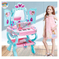 Bàn trang điểm kết hợp đàn Piano: Đồ chơi Có âm thanh và đèn- PIANO DRESSER. Bàn trang điểm cỡ lớn có gương cảm Ứng