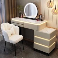 Bàn trang điểm nhập khẩu full led mặt đá cao cấp⚡ CHẤT LƯỢNG CAO ⚡ Tặng kèm ghế, gương Led