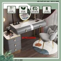 Bàn trang điểm nhập khẩu mặt kính - Bàn phấn có gương led