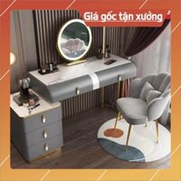 Bàn trang điểm nhập khẩu mặt kính - Bàn phấn có gương led