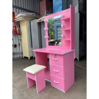 BÀN TRANG ĐIỂM NHỰA ĐÀI LOAN CAO CẤP KÈM GHẾ BỌC NỆM