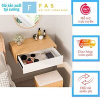 Bàn trang điểm treo tường, kệ trang điểm gỗ phủ melamin chống xước - FAS291