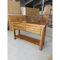 Bàn trang trí gỗ tràm 2 ngăn kéo KT: D105 x R38 x C80cm