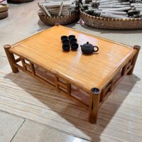 Bàn tre ăn cơm, bàn tre ngồi bệt, làm từ tre già cao cấp, kích thước cao 22 rộng 55 dài 75