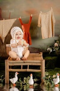 Bàn tre thấp - Chõng tre chụp hình Tết - S000406