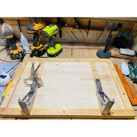 Bàn treo tường gấp gọn rộng dài 80cm 40cm bằng gỗ cao su ghép