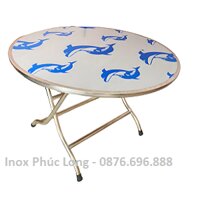 Bàn tròn 1m2 inox 304 cao cấp