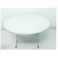 BÀN TRÒN 1M2 INOX 304 HÀNG DÀY