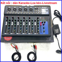 Bàn trộn âm thanh Mixer F7 yamaha có Bluetooth, Ghép dàn karaoke,Hát Linestream,Loa kéo,Tặng dây kết nối