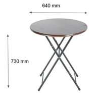 Bàn tròn cafe cao xếp gọn ngoài trời gỗ chân sắt sơn tĩnh điện hiệu fansipan Patio tròn