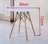 Bàn tròn cafe eames 4 chân DK60 LA12A