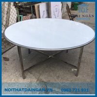 Bàn tròn chân rời inox 430 1m4