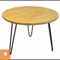 Bàn tròn chân sắt parapin