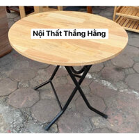 Bàn tròn gấp cao 50cm mặt gỗ cao su đủ cỡ( Hoả tốc 1giờ)