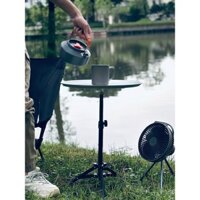Bàn tròn gấp gọn bằng hợp kim nhôm cho BBQ ngoài trời, bàn ăn cắm trại di động, khay nhỏ, bàn cà phê