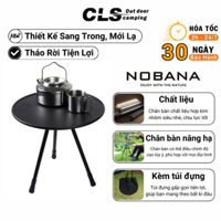 Bàn Tròn Gấp Gọn Dã Ngoại Ngoài Trời Chính Hãng Nobana, Bàn Cafe Thư Giãn Nhựa ABS Siêu Nhẹ