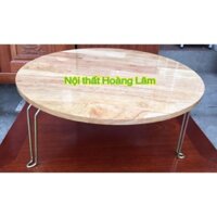 Bàn tròn gấp gọn gỗ cao su tự nhiên ( HOẢ TỐC 1 GIỜ)
