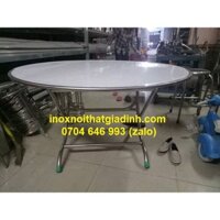 [Bàn tròn giá rẻ]-Bàn tròn inox 1m4