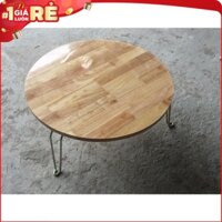 Bàn Tròn Gỗ Cao Su Đường Kính 60 Chân Đại
