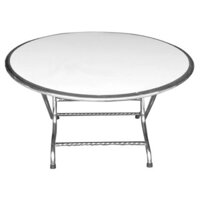 Bàn tròn inox 1m2 (chân phi 32)