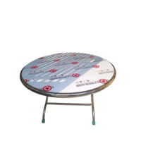 bàn tròn inox 1m2 gấp  gọn ăn tiệc (sản xuất tại xưởng)