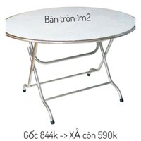 Bàn tròn inox 1m2