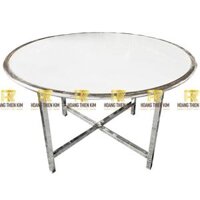 Bàn tròn inox 304 1m2 chân rời (Sao chép)