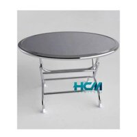 Bàn tròn inox 304 rộng 1m2 chân cao - Nội Thất Phan Gia