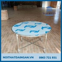 Bàn tròn inox chân rời