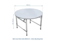 BÀN TRÒN INOX – CHÂN XẾP TĂNG ĐƯA