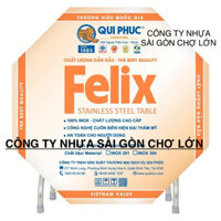 Bàn tròn inox FELIX 1m4 Qui phúc (inox 304)