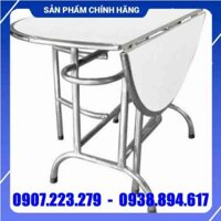 Bàn Tròn Inox Xếp 3 Đường Kính 1m2 – DN02