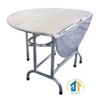 Bàn tròn inox xếp 3 rộng 1m2