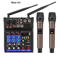 Bàn trộn mixer YAMAHA G4 kèm 2 micro ko dây karaoke dễ dàng kết nối với Loa Marshall