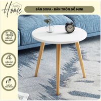 Bàn Tròn ngồi bệt - Bàn tròn sofa chân gỗ