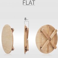 Bàn Tròn Ngồi Bệt Gấp Gọn Cao Cấp - Size 60x60x26cm | Gỗ Tần Bì Tự Nhiên