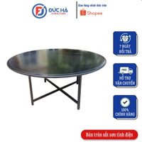 Bàn tròn sắt sơn tĩnh điện 1m6