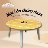 Bàn tròn sofa ngồi bệt, chống thấm, gấp gọn - Bàn tròn decor vân gỗ cao cấp - Nguyễn Trường Thắng