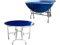 Bàn tròn xếp 3 inox