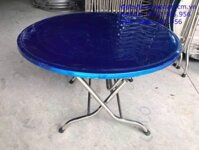 Bàn tròn xếp inox