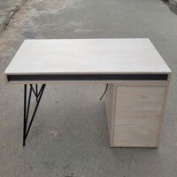Bàn Trưởng phòng gỗ có hộc tủ chân sắt lưới thanh lý
