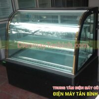 Bán tủ bánh kem cũ kính cong 3 tầng dài 1m5