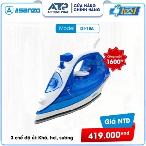 Bàn ủi hơi nước Asanzo DI-18A - 1600W