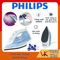 Bàn ủi hơi nước cầm tay Philips GC1740/20, hơi nước ủi thẳng tất cả các loại vải, mặt đáy chống dính, chức năng xả cặn