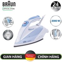 Bàn Ủi Hơi Nước Cao Cấp Braun TS525A-Sản xuất 100% Châu Âu-Mặt đế Eloxal cứng gấp 2 lần inox-Chống trầy-Công suất 2000W-Bảo hành 24 tháng-Hàng chính hãng LazadaMall