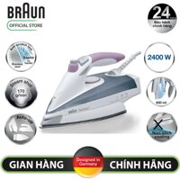 Bàn ủi hơi nước cao cấp Braun TS755A-Sản xuất 100% Châu Âu-Mặt đế Saphire cứng hơn inox gấp 4 lầnchống trầychức năng Auto-Off đảm bảo an toàn-Công suất 2400W-Hốc chứa nước 400ml-Hàng chính hãngbảo hành 24 tháng LazadaMall