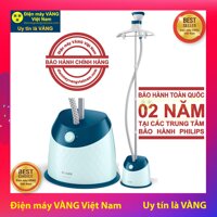 Bàn ủi hơi nước đứng cao cấp Philips GC518 (Xanh) - Hàng chính hãng (Bảo hành 2 năm tại các Trung tâm bảo hành Philips trên toàn quốc)