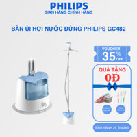 Bàn Ủi Hơi Nước Đứng Philips GC482 - Tiêu Diệt 99% Vi Khuẩn - Công Suất 1600W - Bình Chứa 1.4L - Bảo Hành  24 Tháng