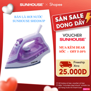 Bàn ủi hơi nước Sunhouse SHD2067 - 1800W