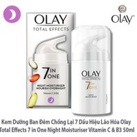 [Bản UK] Kem dưỡng Olay Total Effects 7in1 ban đêm mẫu mới Giúp chống lão hóa Làm sáng da 50ml
